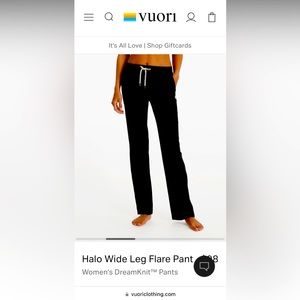 Vuori Halo Wide Leg Flare Pant
